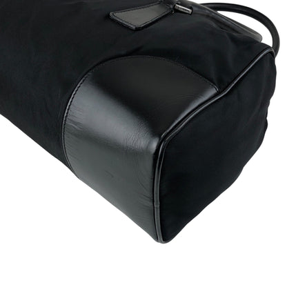 PRADA Triangle Logo Handbag Small Boston bag Black Vintage bhwzaa