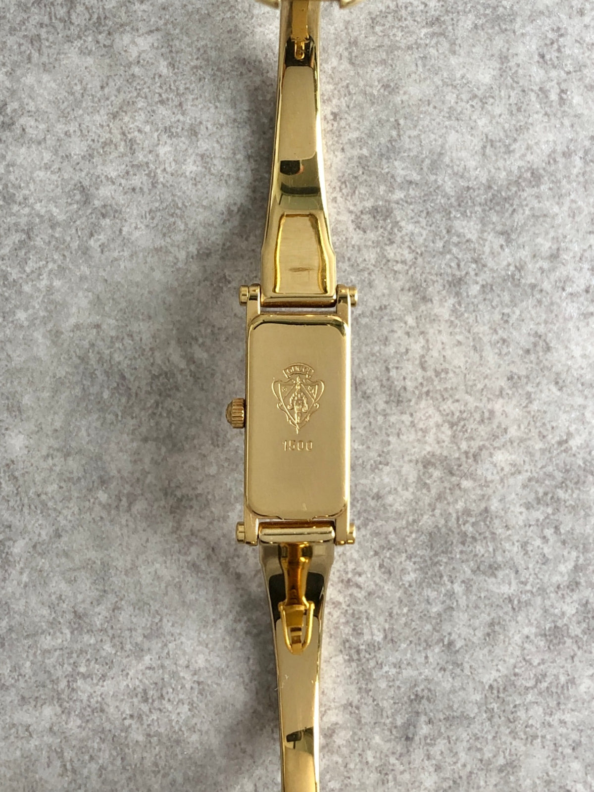 GUCCI Logo Quartz Watch Gold Vintage pynvz2