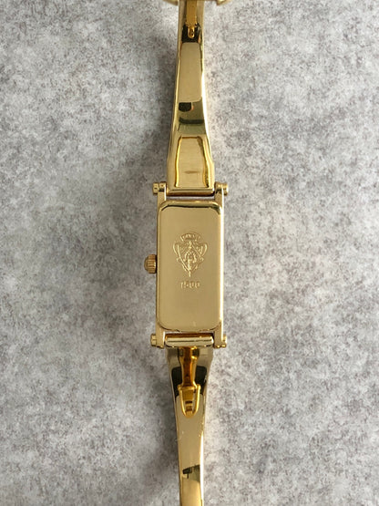 GUCCI Logo Quartz Watch Gold Vintage pynvz2