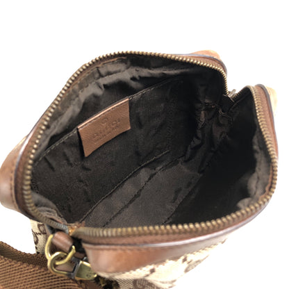 GUCCI GG Canvas Shoulder bag Brown Vintage 2hrrun