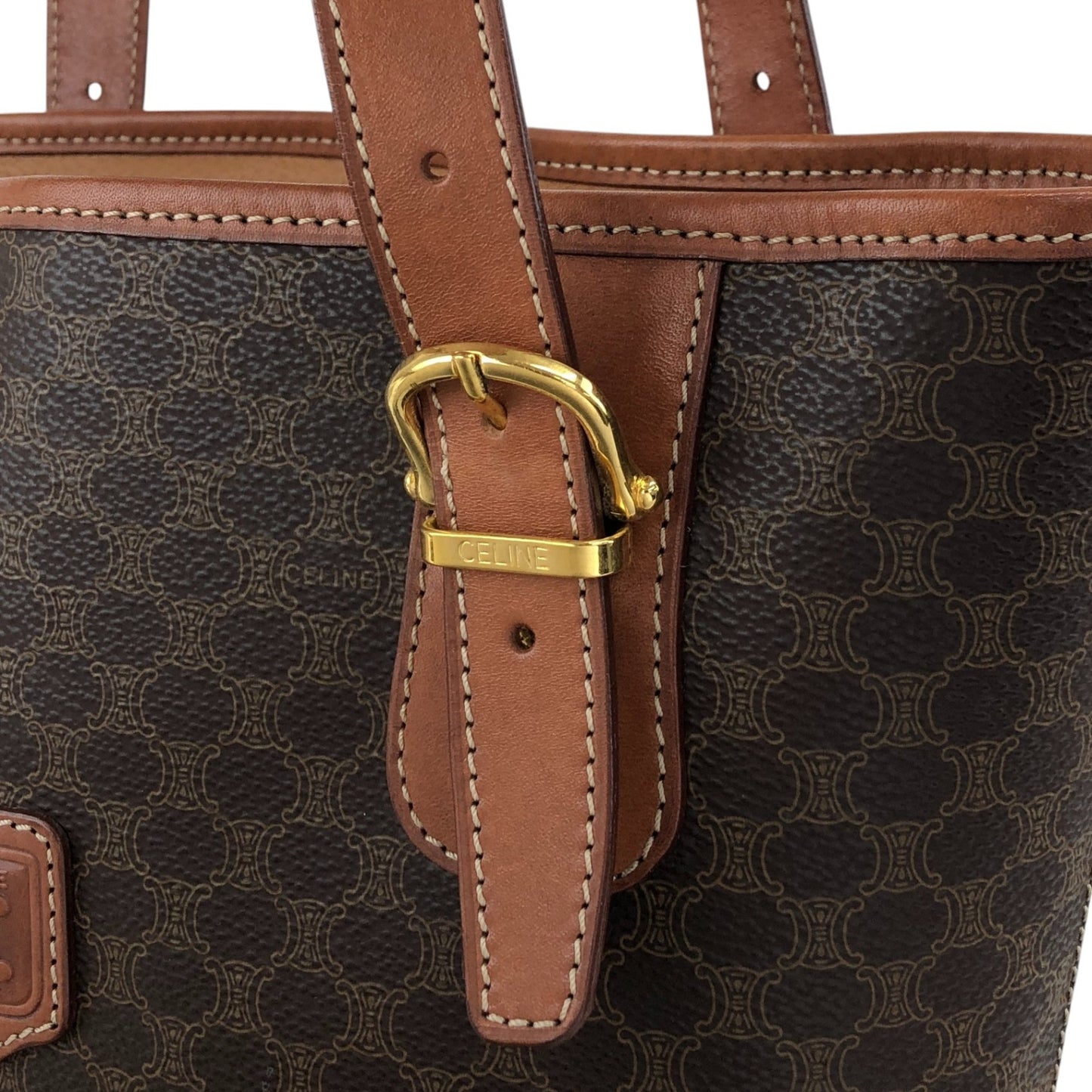 CELINE Macadam Blason Totebag Brown Vintage 6im6cj
