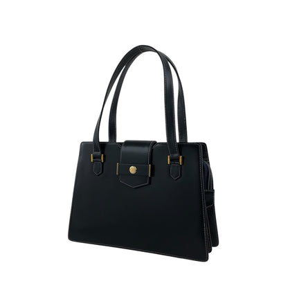 Christian Dior Logo Handbag Dark Navy Vintage undgi8