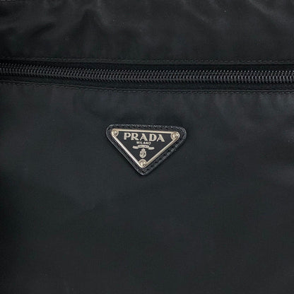 PRADA Triangle Logo Nylon Shoulder bag Black Vintage kyupfd