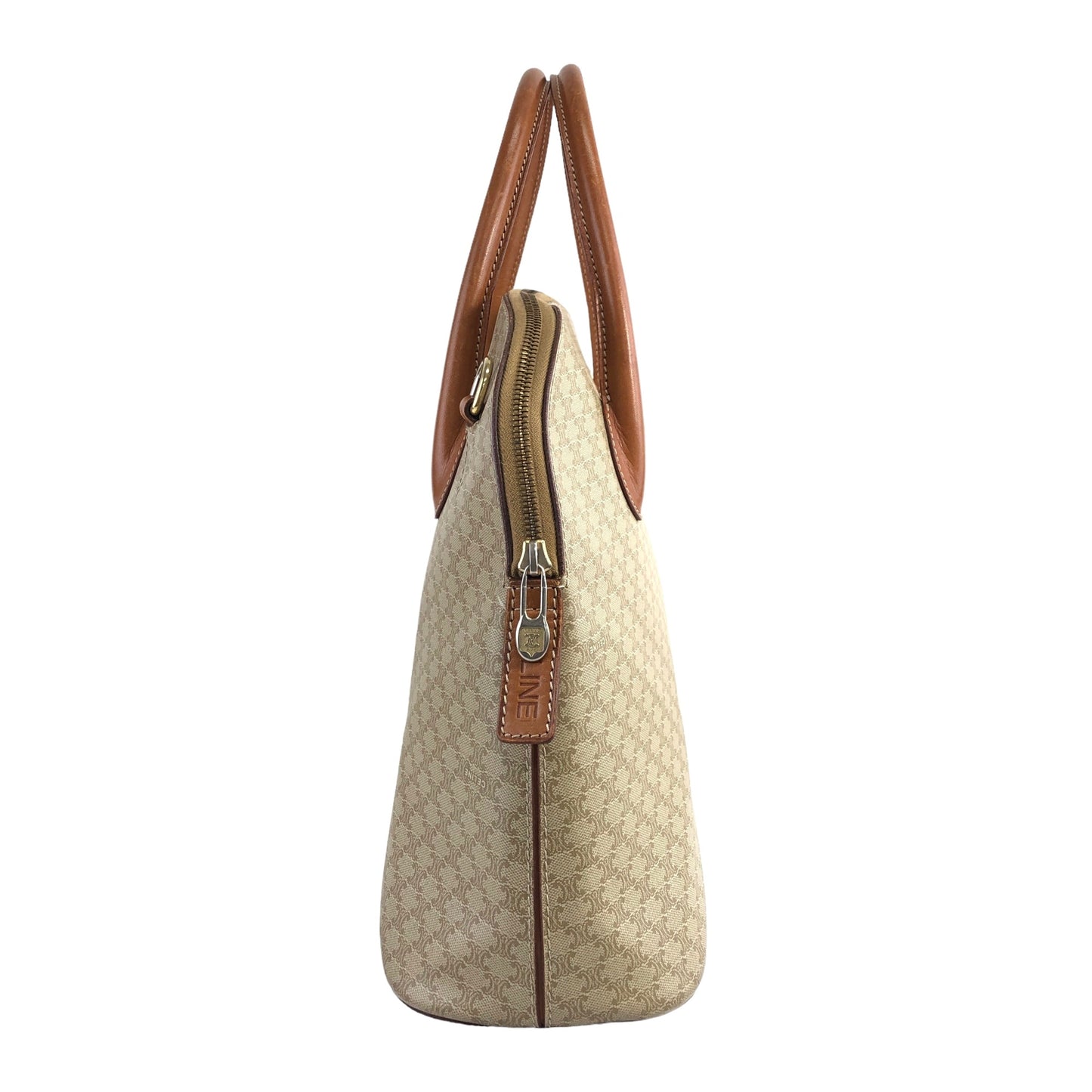 CELINE Macadam Two-way Handbag Shoulder bag Beige Vintage wbzyw6