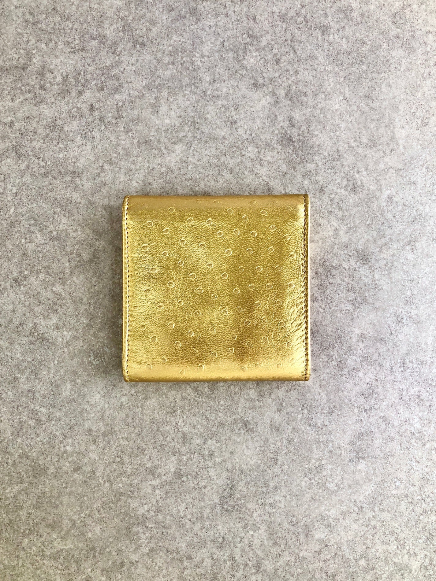 Christian Dior Logo Folded Wallet Gold Vintage fcvxty