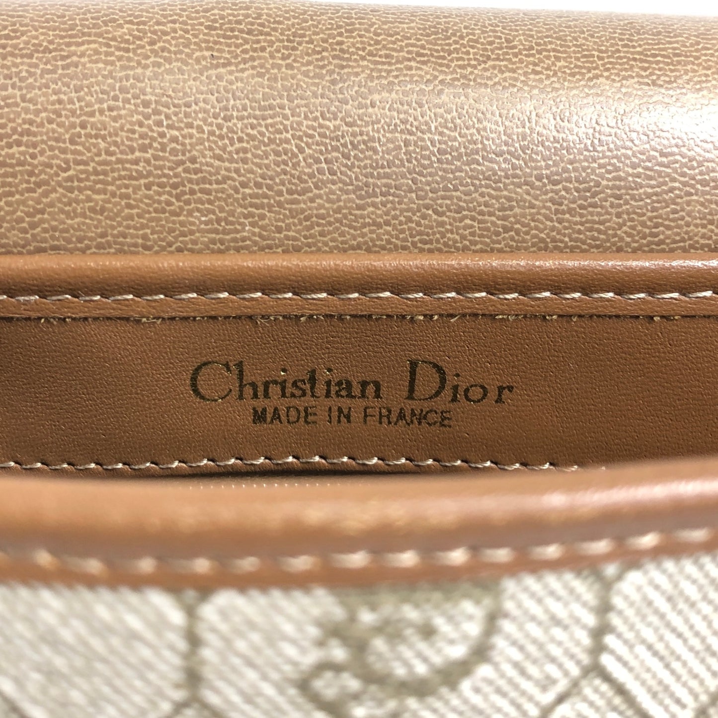 Christian Dior 蜂巢圖案單肩包 米色復古 j2d6mz