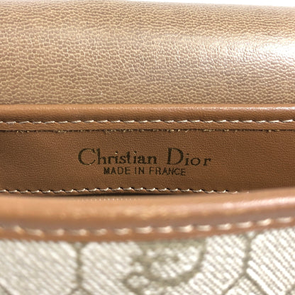 Christian Dior 蜂巢圖案單肩包 米色復古 j2d6mz
