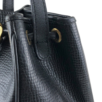 Christian Dior CD Logo Drawstring Shoulder bag Black Vintage t4tu7b