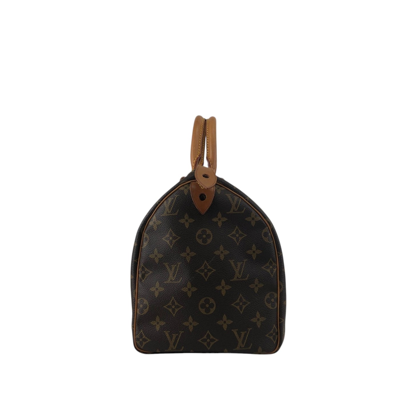 LOUIS VUITTON Monogram Handbag Boston bag Brown Vintage y2vg3b