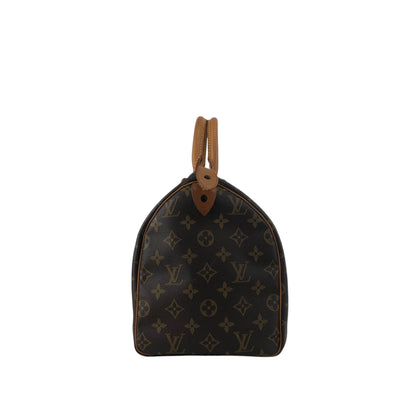 LOUIS VUITTON Monogram Handbag Boston bag Brown Vintage y2vg3b