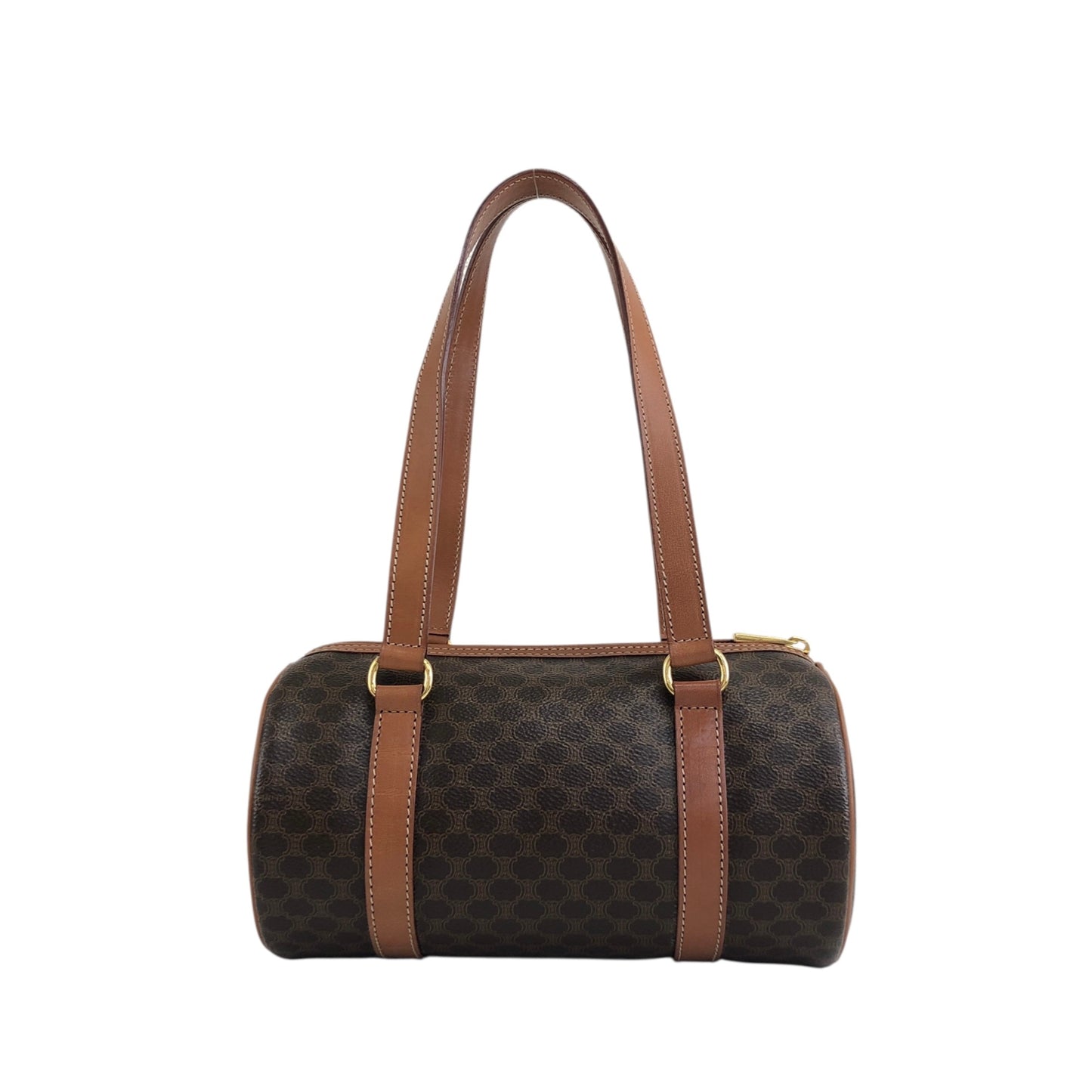 CELINE Macadam Blason Handbag Brown Vintage vkp6jp