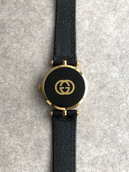 GUCCI Quartz Watch Black Vintage gipjhw