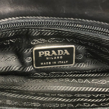 PRADA Triangle Logo Shoulder bag Totebag Black Vintage 8datjk