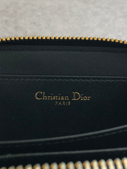Christian Dior CD Logo Coin Purse Black Vintage hhfipp