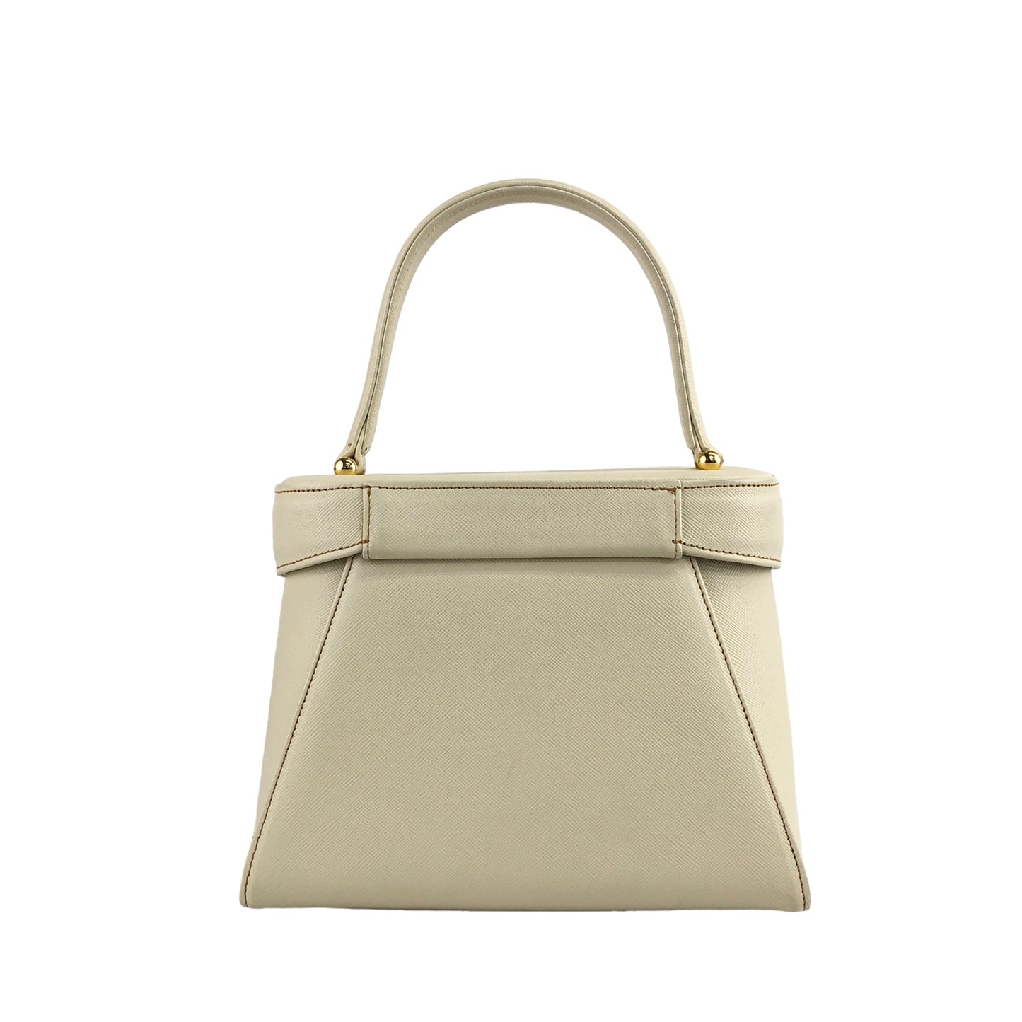 VALENTINO GARAVANI Logo Handbag Vanity bag Beige Vintage zisiah