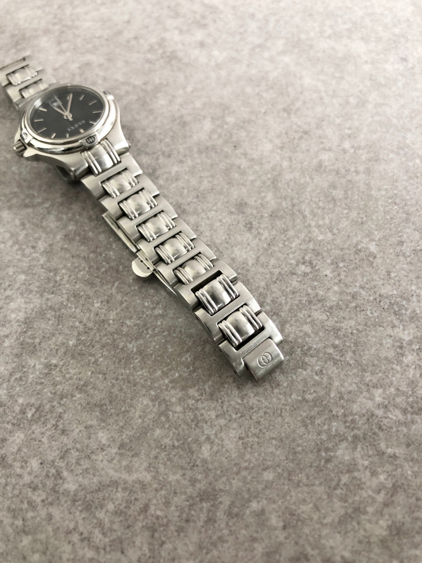 GUCCI Logo Quartz Watch Silver 9040L Vintage d4t5bp – VintageShop solo