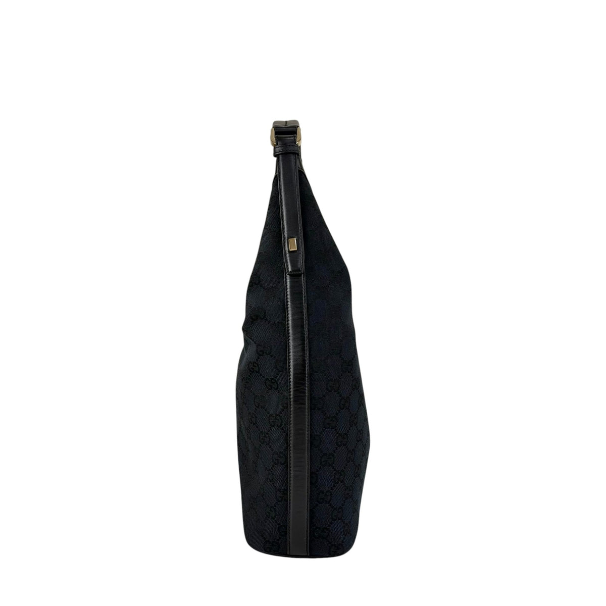 GUCCI GG Canvas Shoulder bag Hobobag Black Vintage jprc3i