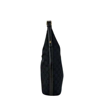 GUCCI GG Canvas Shoulder bag Hobobag Black Vintage jprc3i