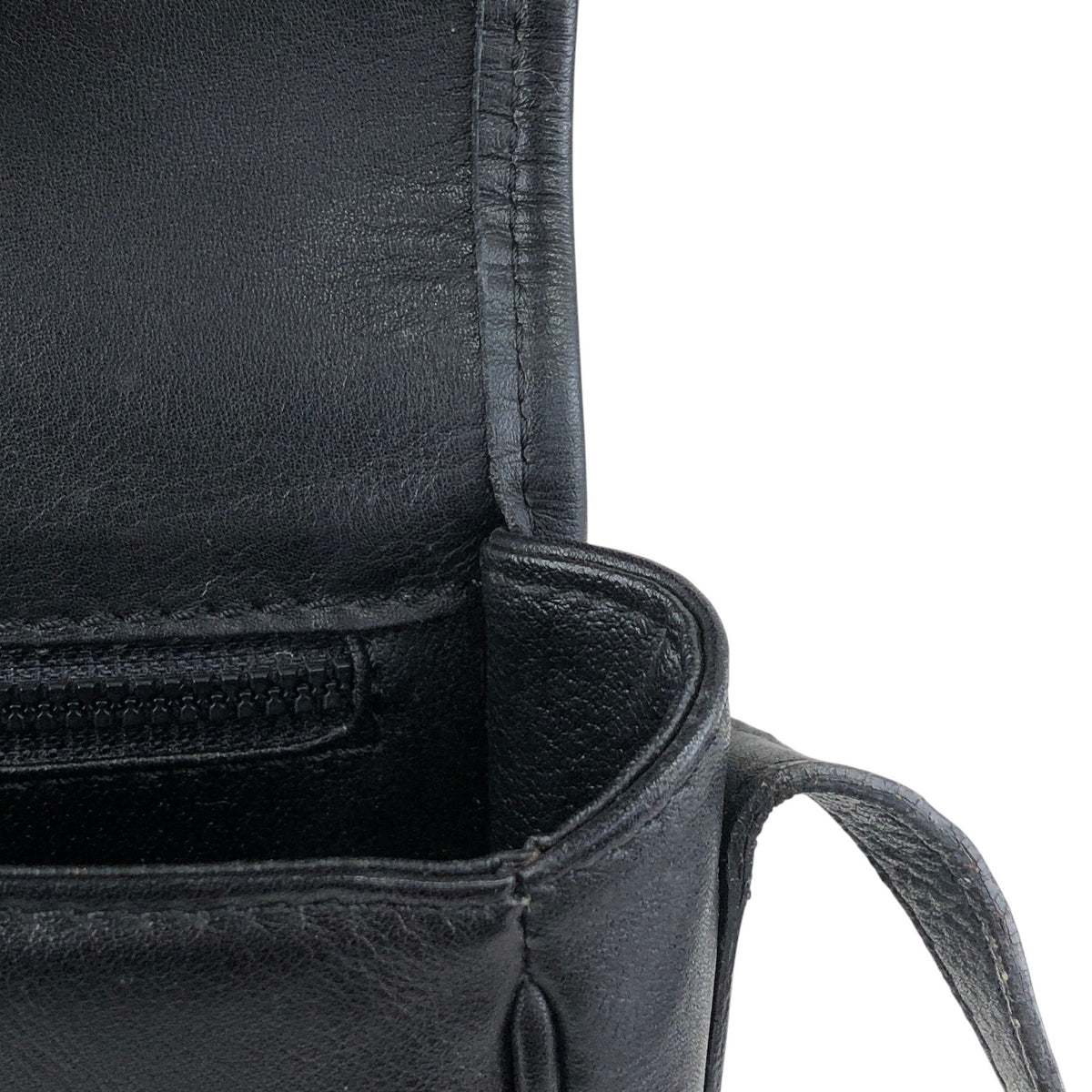 CELINE Gancini Shoulder bag Black Vintage b3ugaa