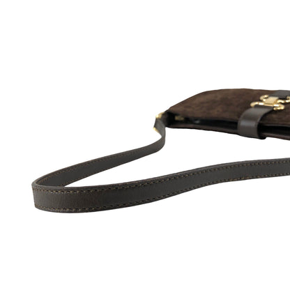 CELINE Horse Bit Shoulder bag Brown Vintage jvhfaj