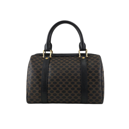 CELINE Macadam Blason Two-way Small Boston bag Shoulder bag Black Vintage 2urwut
