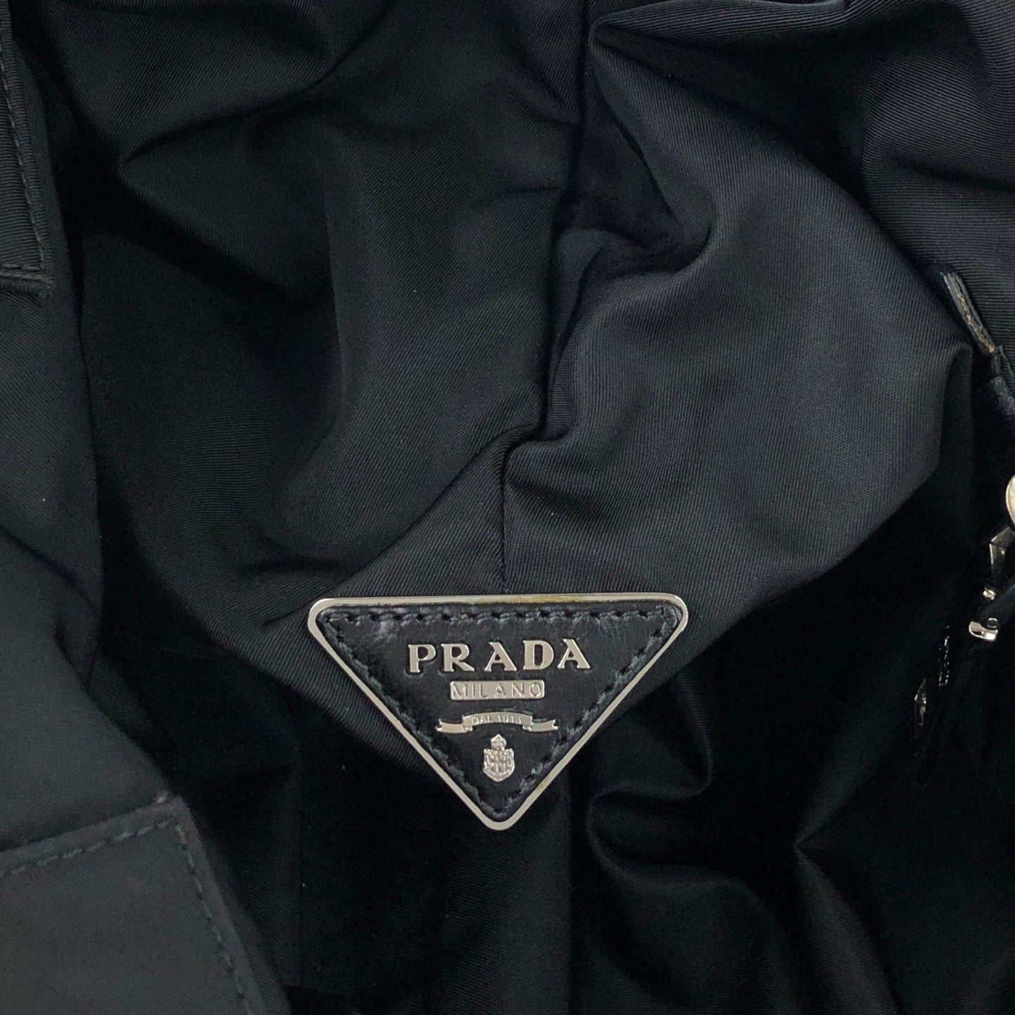 PRADA Tessuto Triangle Logo Two-way Handbag Shoulder bag Black BN1959 Vintage 3tmht8