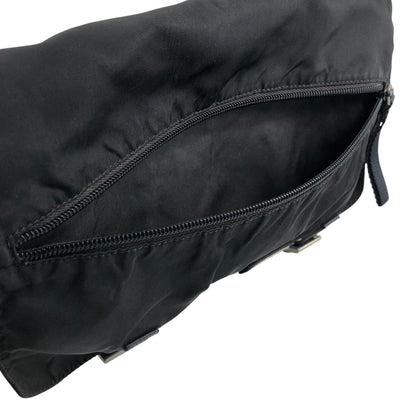 PRADA Tessuto Triangle Logo Shoulder bag Black Vintage 2i7imi