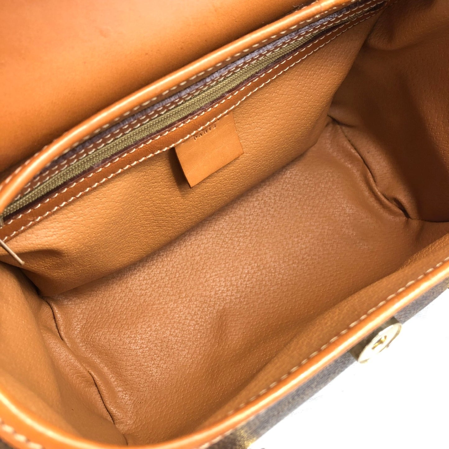 CELINE Macadam Triomphe Handbag Vanity bag Brown Vintage bfhyyr