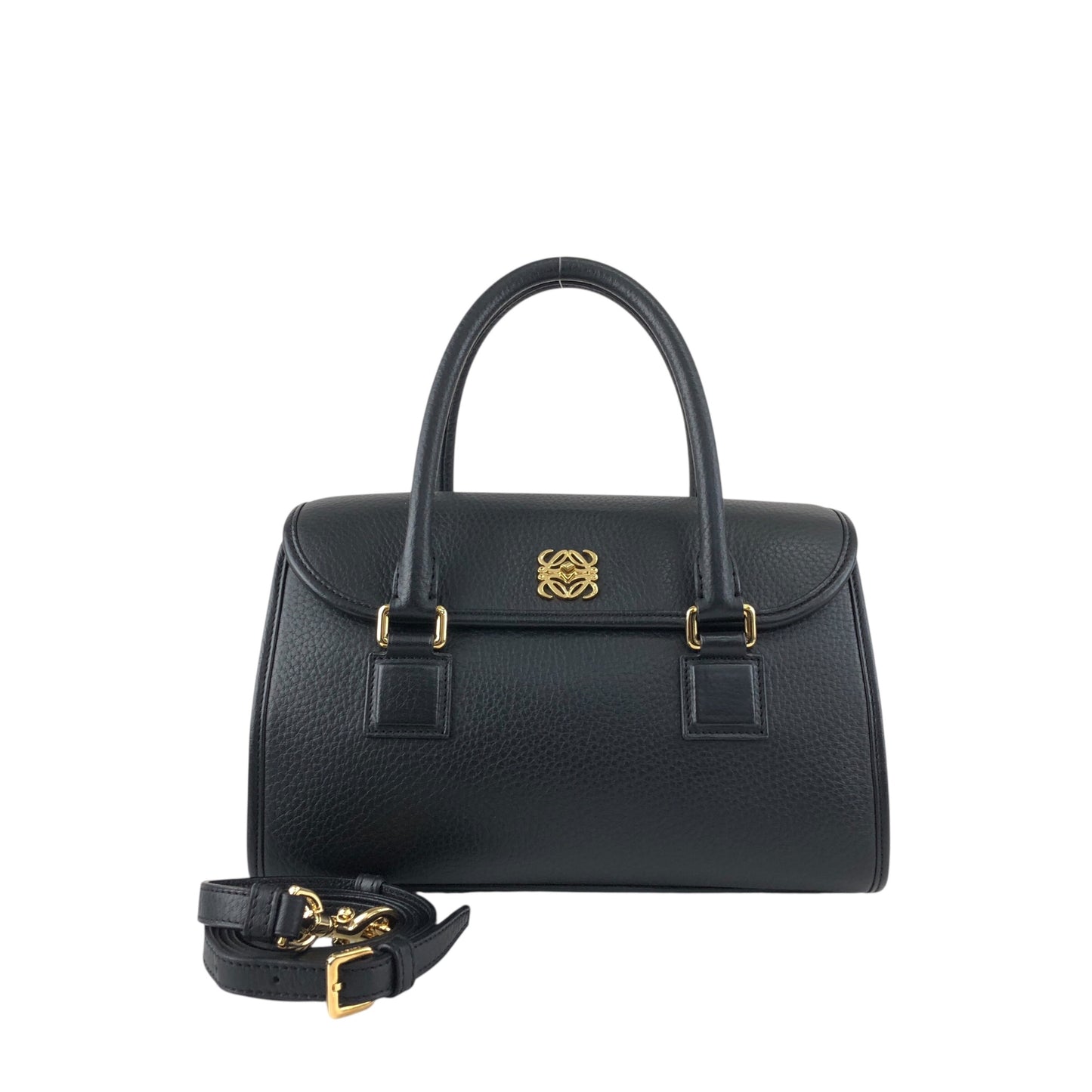 LOEWE Anagram Two-way Handbag Shoulder bag Black Vintage rz7tmx