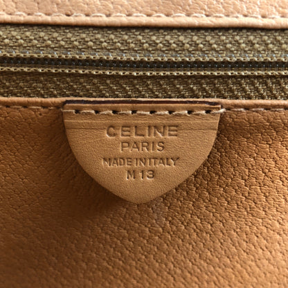 CELINE Macadam Blason Flap Shoulder bag Brown Vintage 7sfwkz