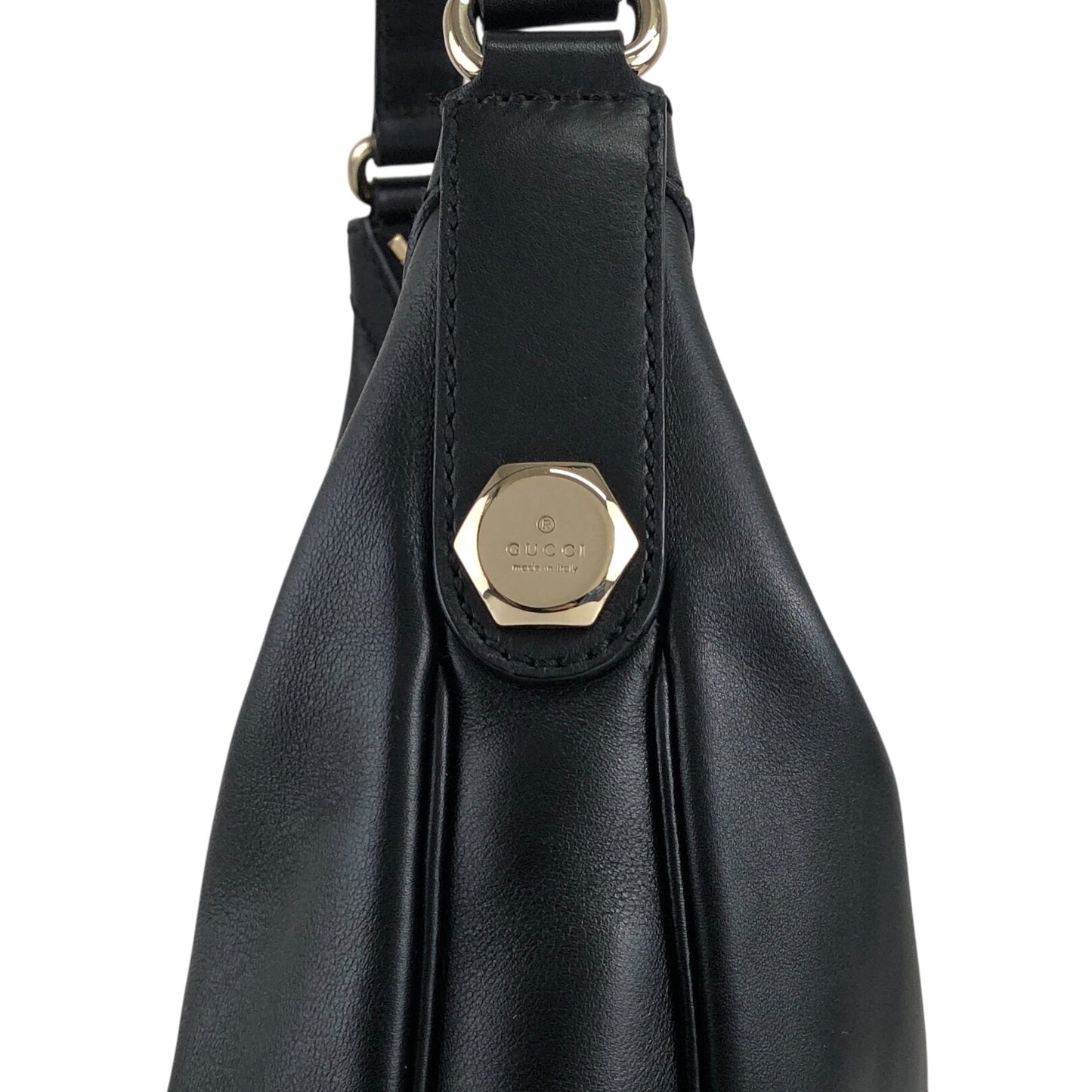 GUCCI Shoulder bag Hobobag Black Vintage 532brj