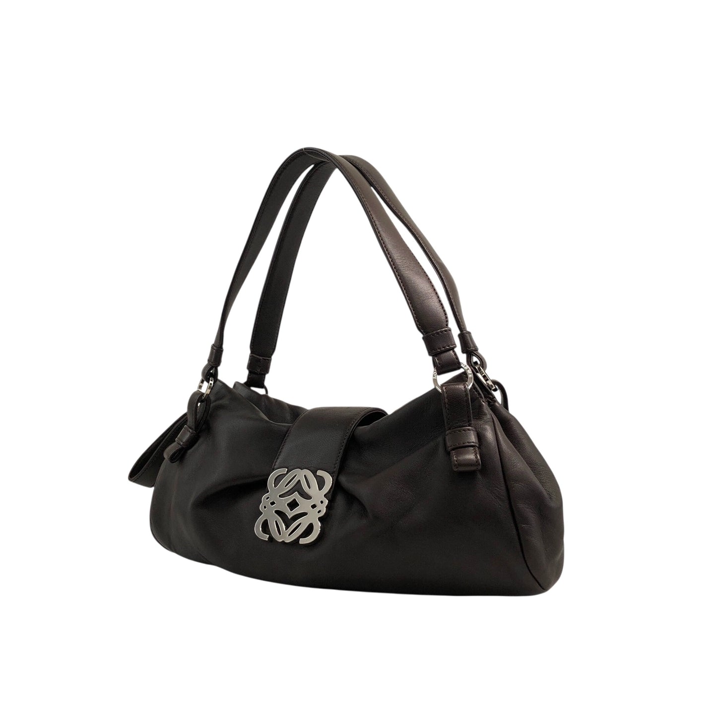 LOEWE Anagram Handbag Hobobag Brown Vintage mcgv5x