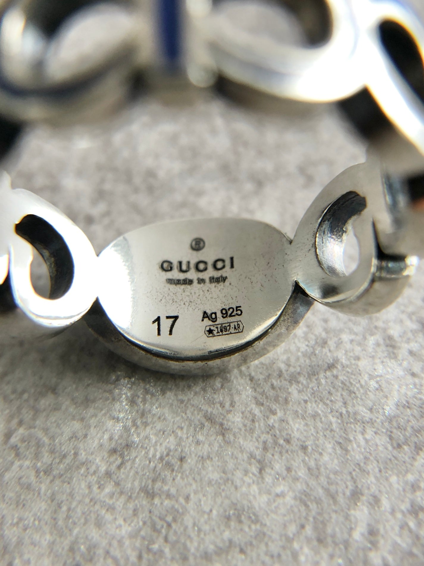 GUCCI locking SILVER925 Ring Silver Vintage 2sbjsr