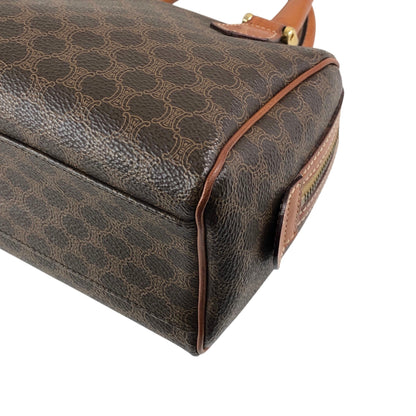 CELINE Macadam Two-way Small Handbag Shoulder bag Brown Vintage nvyja5