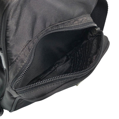 PRADA Tessuto Triangle Logo Small Shoulder bag Black Vintage 2vvf25