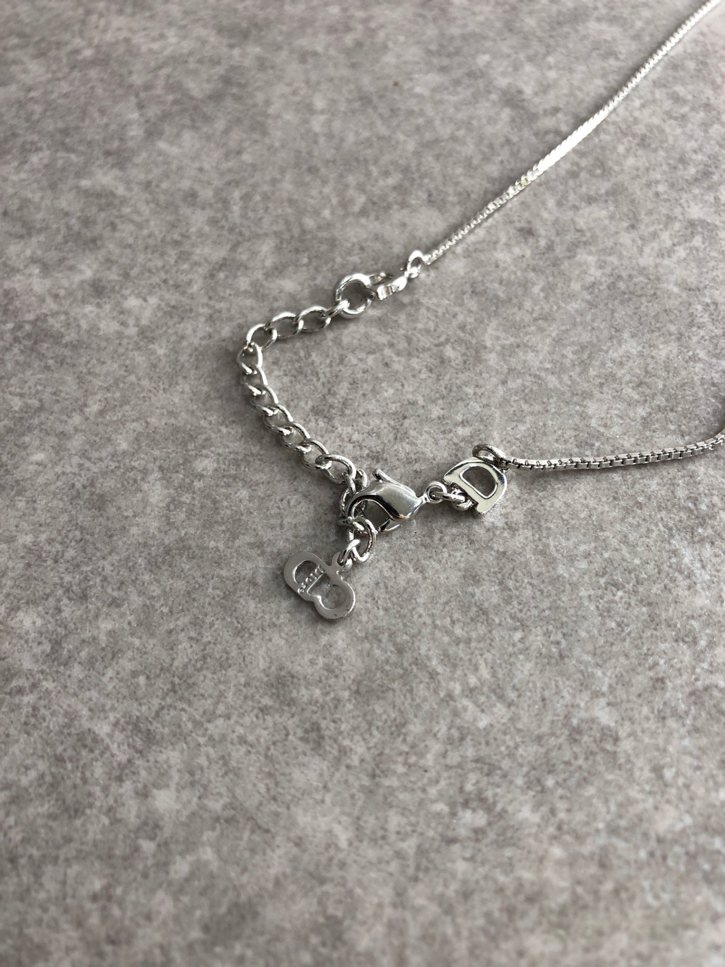 Christian Dior Cross Necklace Silver Vintage rxbzag