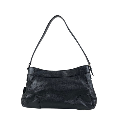 CELINE Horse Carriage Logo Handbag Hobobag Black Vintage hieixd