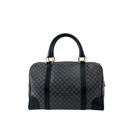 CELINE Macadam Blason Boston bag Navy Vintage scyzx6