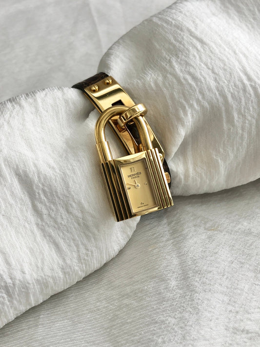 HERMES Watch Brown Vintage ih5tvr