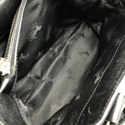 CELINE Logo Handbag Black Vintage p2zgdh