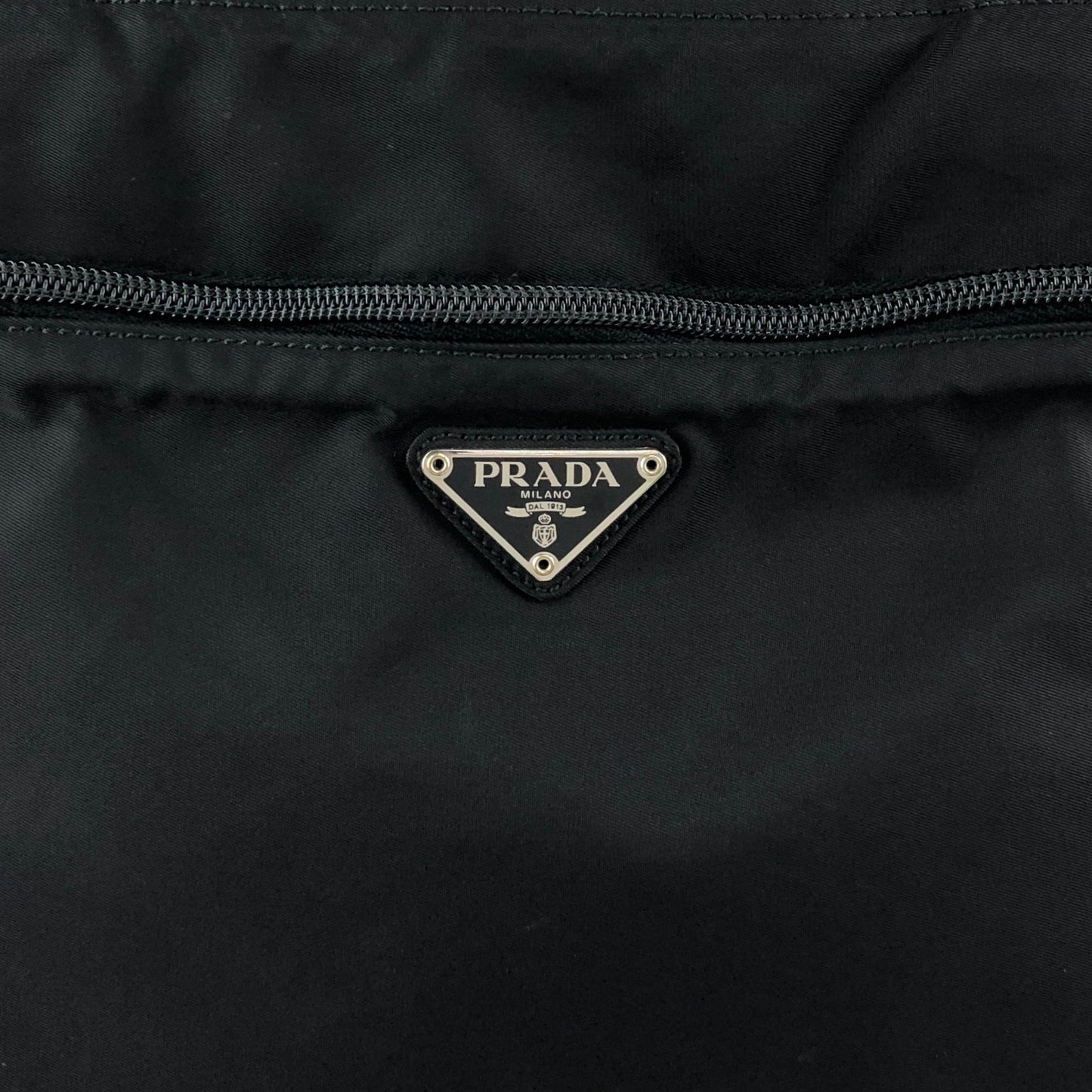 PRADA Tessuto Triangle Logo Totebag Black Vintage 4gi7mv