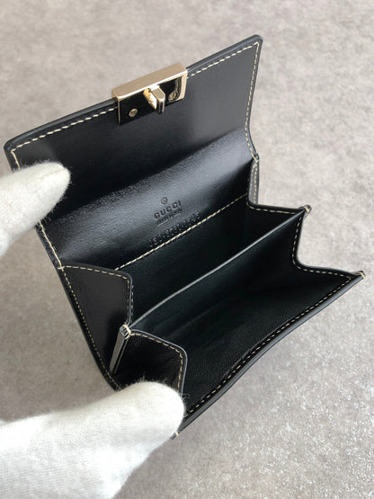 GUCCI Coin Purse Black Vintage fhgssf