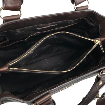 CELINE Horse Carriage Handbag Brown Vintage xsytb4