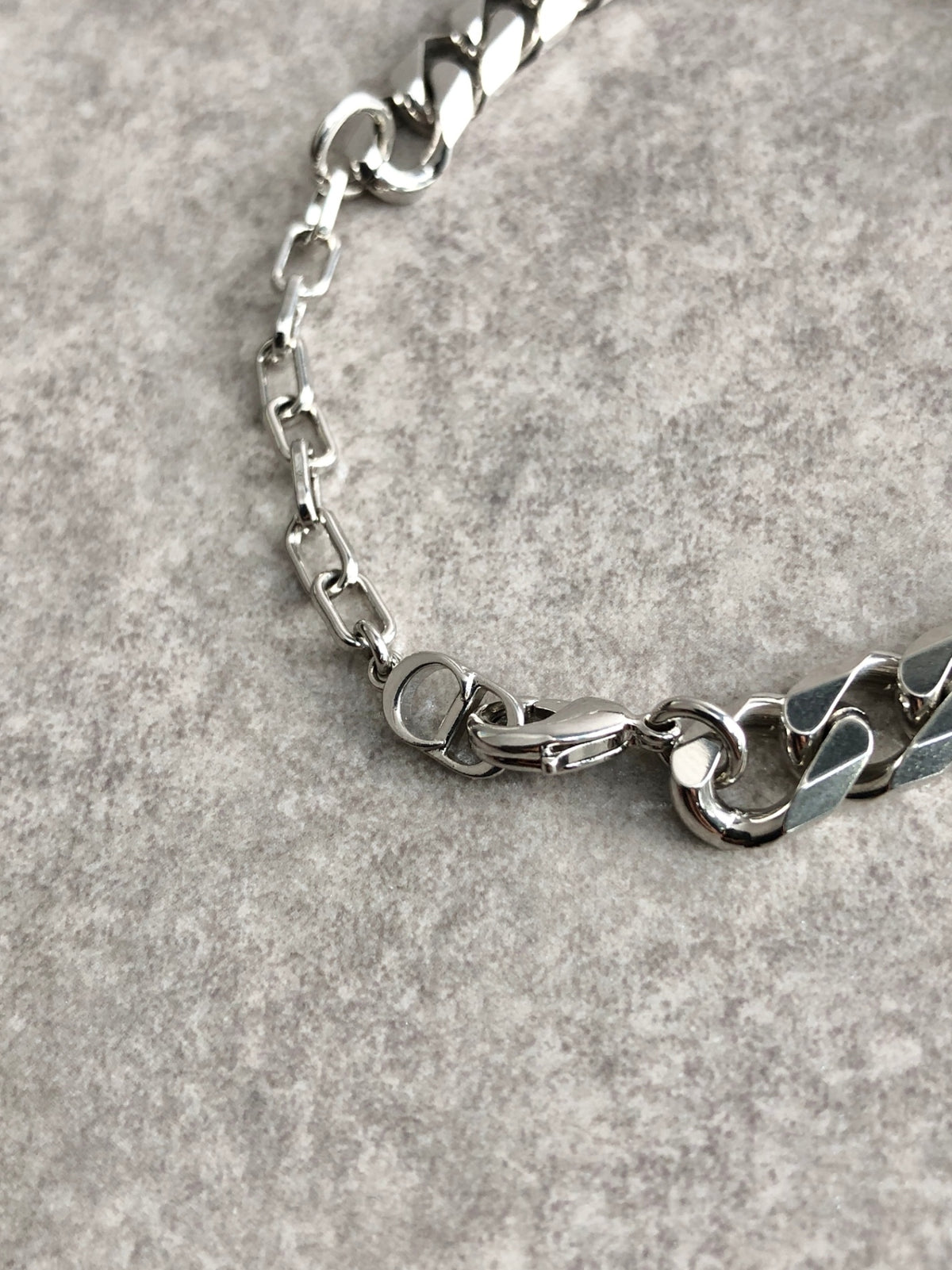 Christian Dior Logo Motif Bracelet Silver Vintage nympwb