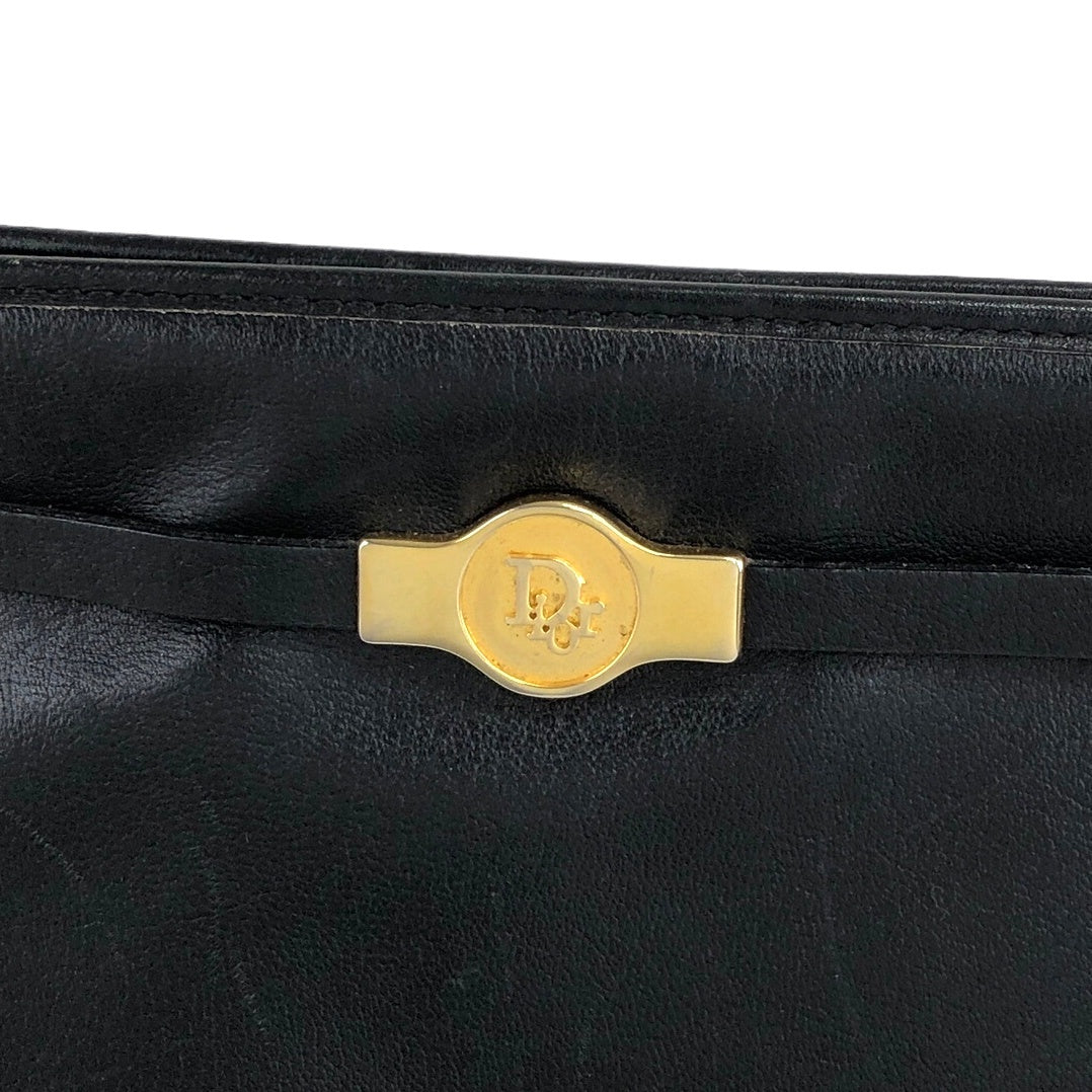 Christian Dior Logo Shoulder bag Black Vintage ic5kst