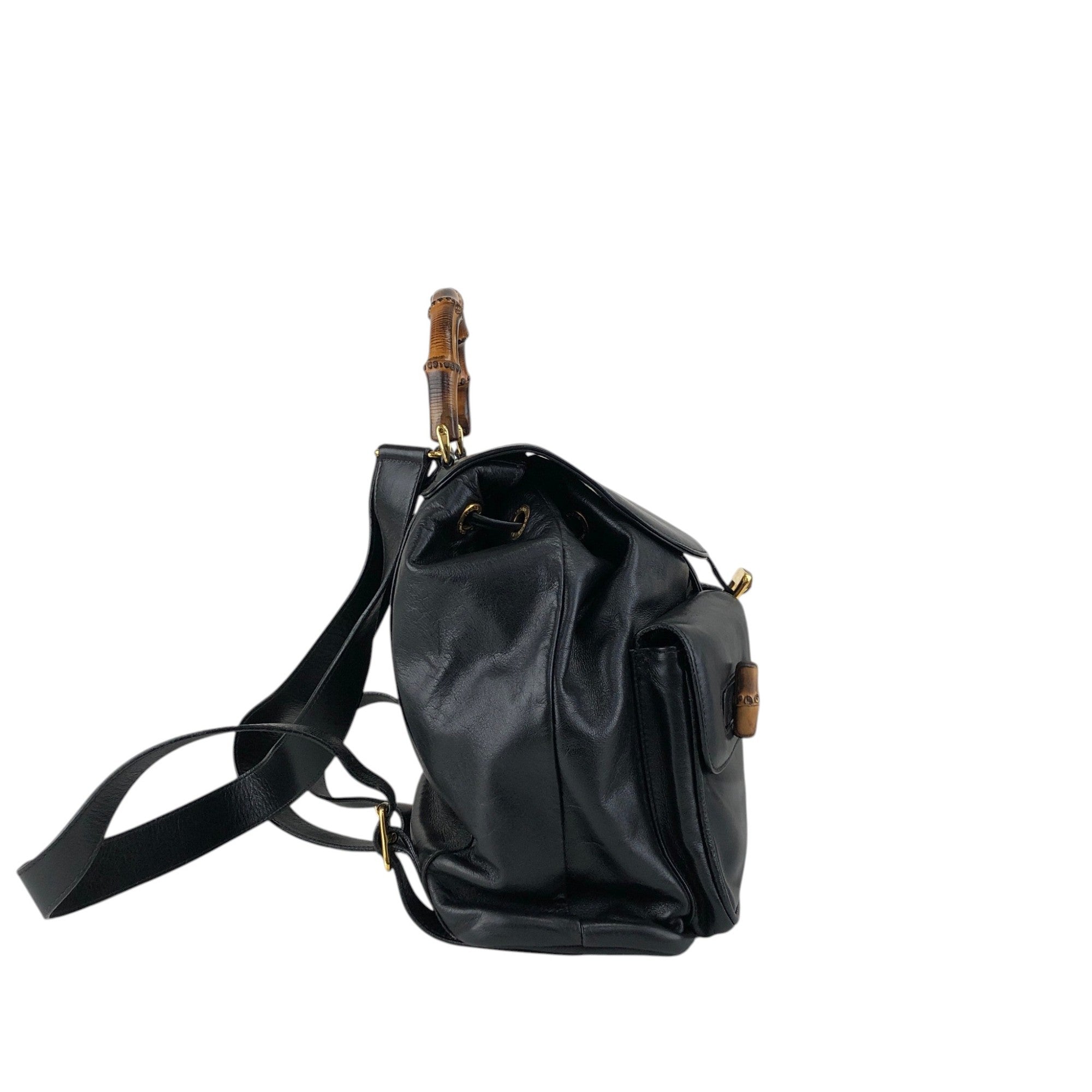 GUCCI Bamboo Backpack Black Vintage 4u5xy4 – VintageShop solo