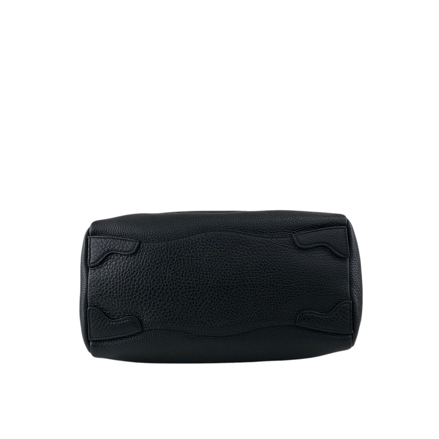 PRADA Logo Embossed Small Boston bag Handbag Black Vintage 6kdc52