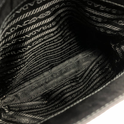 PRADA Triangle Logo Nylon Shoulder bag Black Vintage 4dws2a