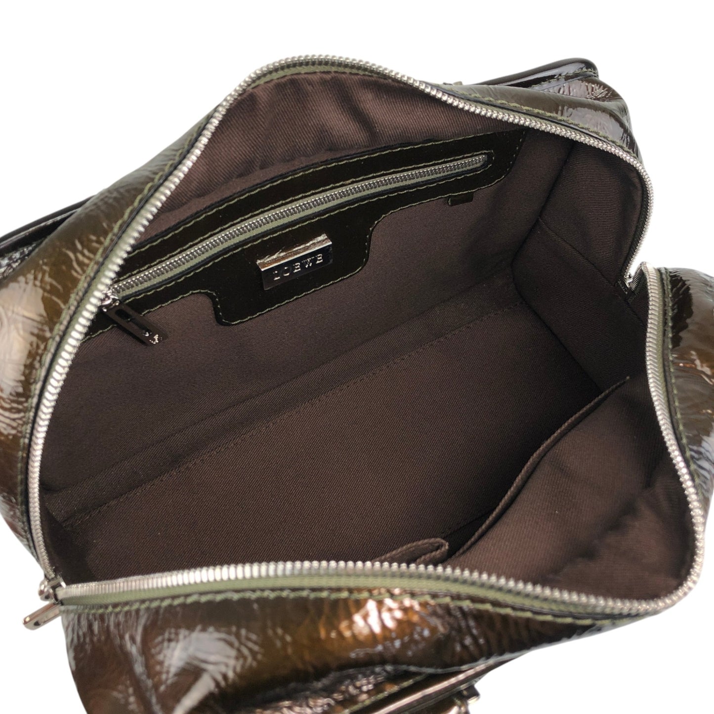 LOEWE Amazona28 Anagram Handbag Brown Vintage j8tjia