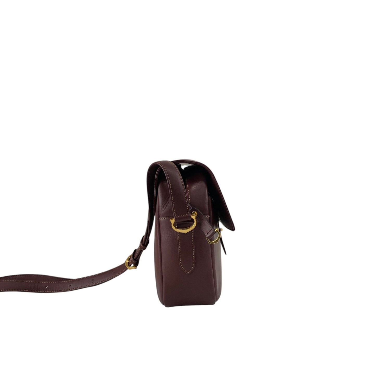Cartier Logo Embossed Shoulder bag Bordeaux Vintage dwdxvx